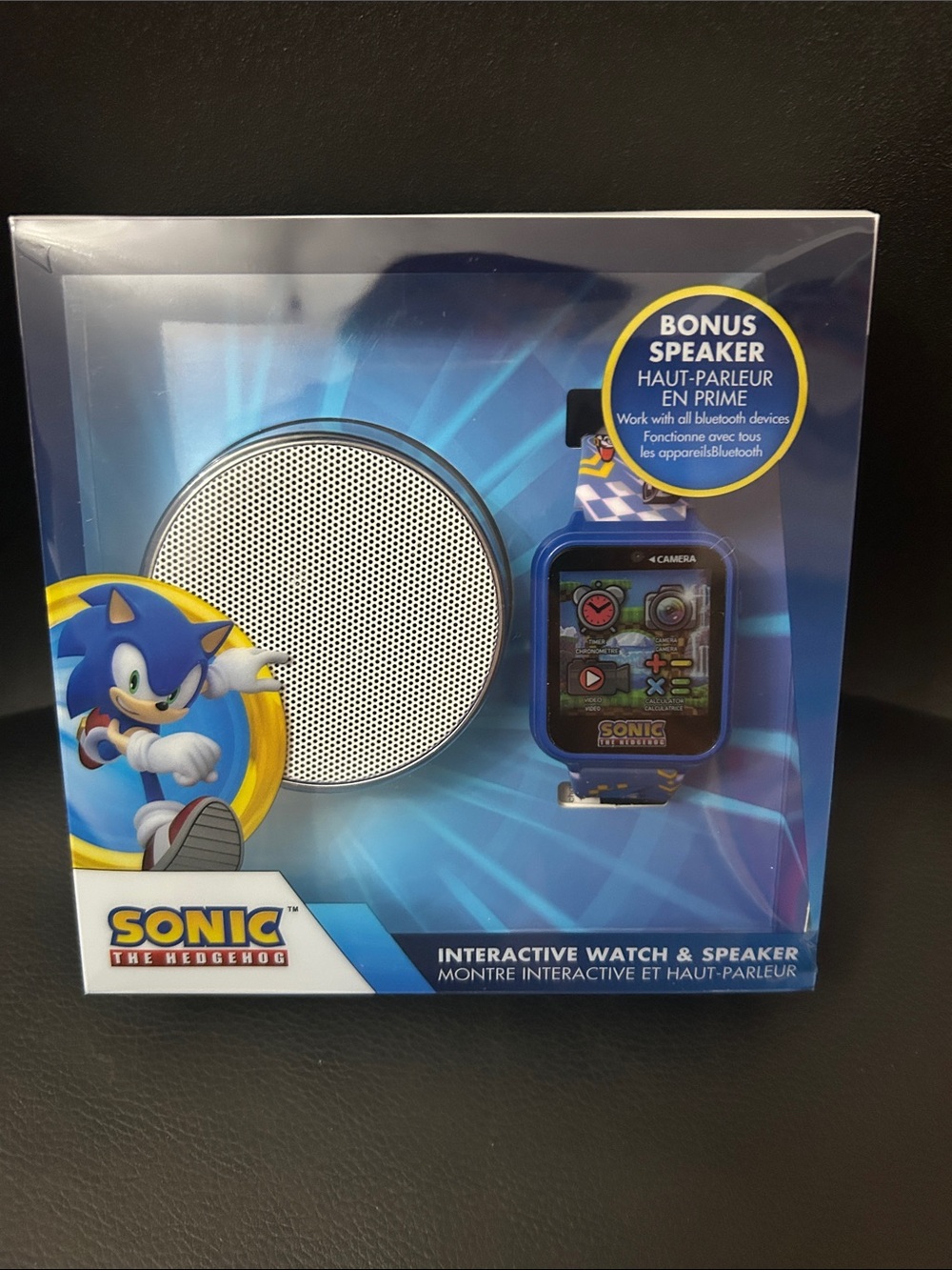 NWT 🆕 Sonic the Hedgehog Blue Interactive Watch & Bluetooth Speaker Set
